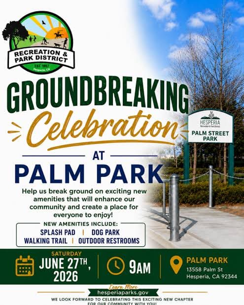 Breaking Ground: A New Chapter for Hesperia’s Palm Street Park